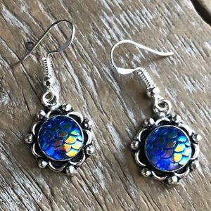 Earrings:  Mermaid Stones set in 925 Sterling Silver NWT